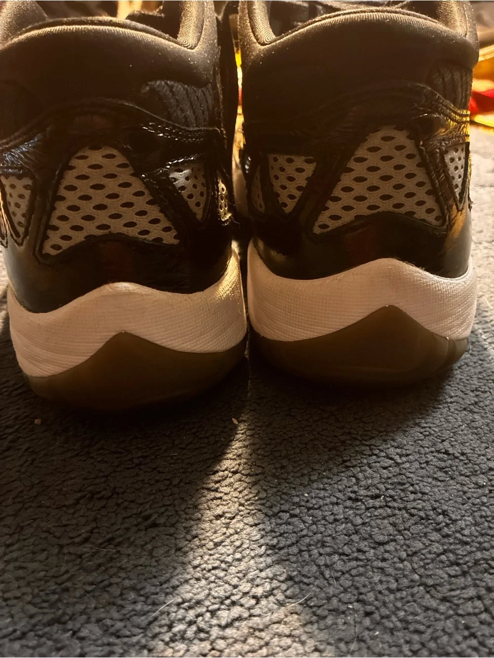 Jordan 11 Men's Black white retro low ie Space Jams. Mint condition